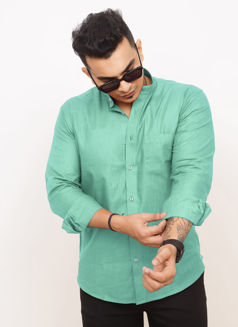 Sea Green Linen Shirt