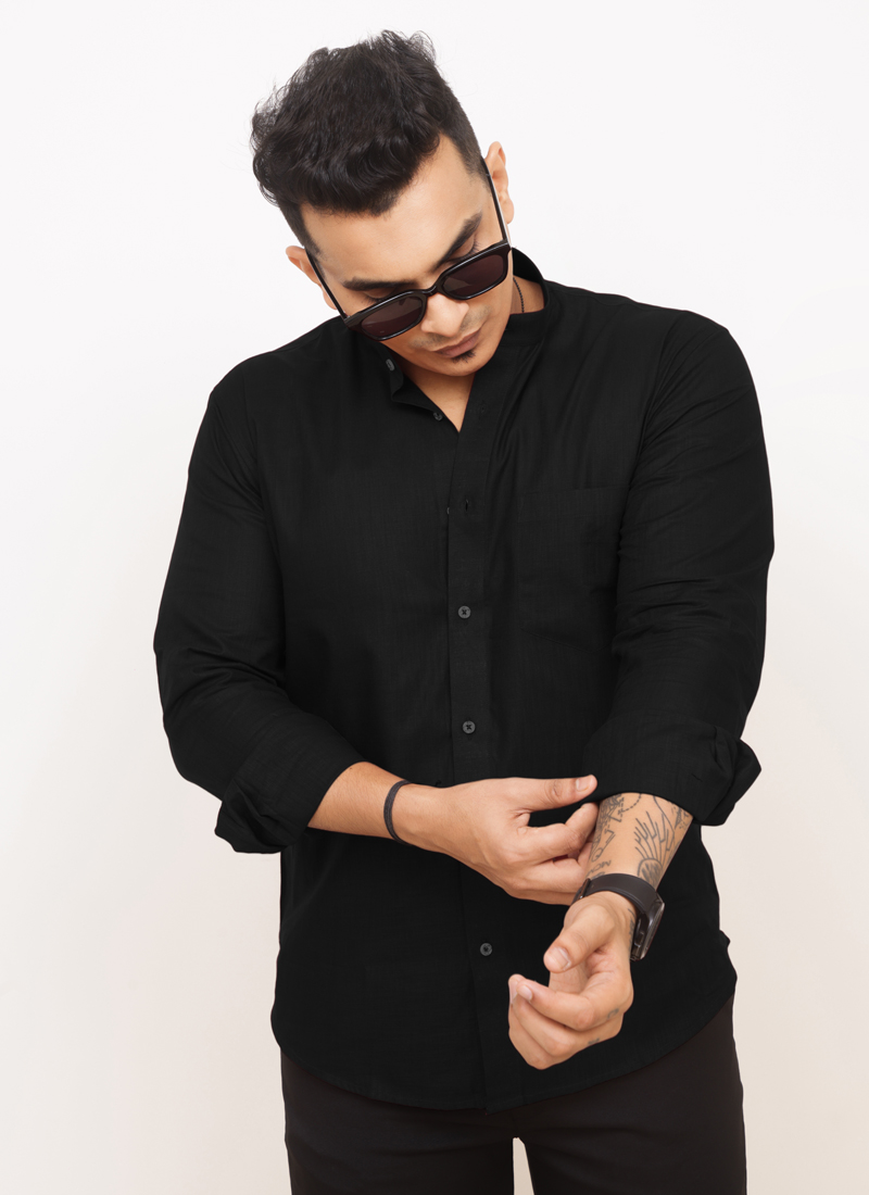 stylish black shirt for men
