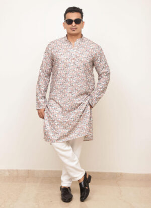 cotton kurta with crochet detail