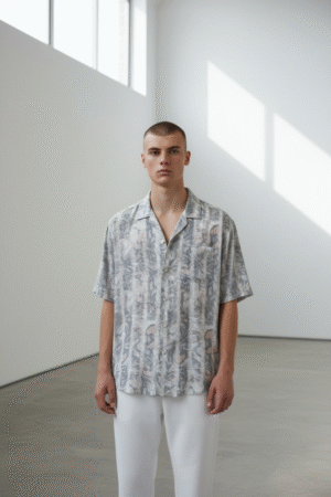 Rushe Ethereal Bloom Shirt - Grey Printed