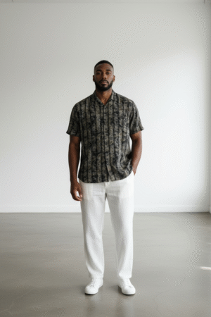 Rushe Midnight Mirage Shirt - Black Printed