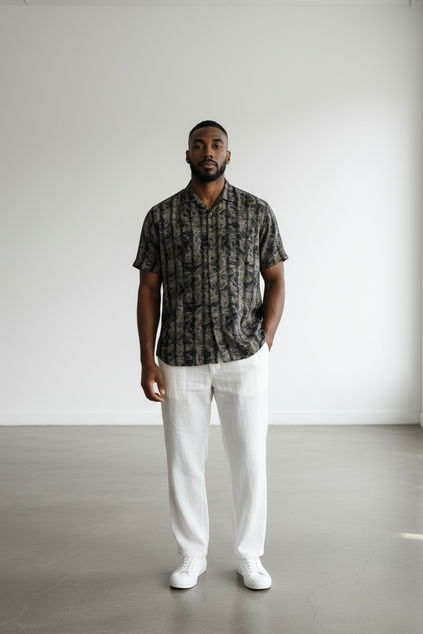 Rushe Midnight Mirage Shirt - Black Printed